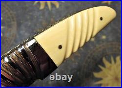 Custom Stiletto folding knife Hand Crafted, file work, Thailand Craftsman