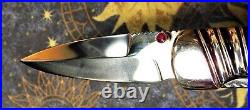 Custom Stiletto folding knife Hand Crafted, file work, Thailand Craftsman