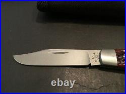 Custom T. A. Davison Jigged Bone Trapper Slipjoint Folder Folding Knife