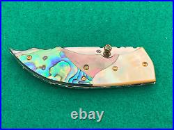 Custom Taweesak Knife Mother Pearl, Case None Better Museum Quality Rare 29