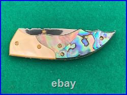 Custom Taweesak Knife Mother Pearl, Case None Better Museum Quality Rare 29