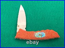 Custom Taweesak Knife Stingray, Abalone Case None Better Museum Quality Rare 25