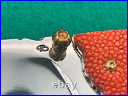 Custom Taweesak Knife Stingray, Abalone Case None Better Museum Quality Rare 25