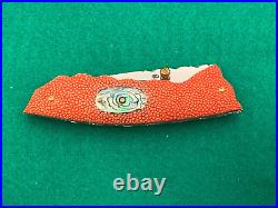 Custom Taweesak Knife Stingray, Abalone Case None Better Museum Quality Rare 25