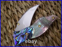 Custom Thailand Knife / Black Pearl / Abalone / New 2017