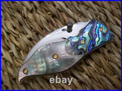 Custom Thailand Knife / Black Pearl / Abalone / New 2017