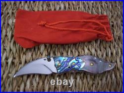 Custom Thailand Knife / Black Pearl / Abalone / New 2017