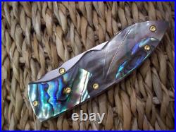 Custom Thailand Knife / Black Pearl / Abalone / New 2017