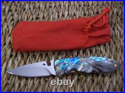 Custom Thailand Knife / Black Pearl / Abalone / New 2017