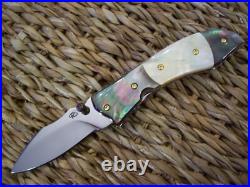 Custom Thailand Knife / Gold Mother Of Pearl / Black Pearl / New 2016