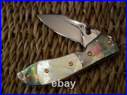 Custom Thailand Knife / Gold Mother Of Pearl / Black Pearl / New 2016
