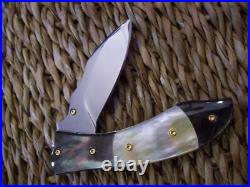 Custom Thailand Knife / Gold Mother Of Pearl / Black Pearl / New 2016