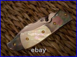 Custom Thailand Knife / Gold Mother Of Pearl / Black Pearl / New 2016