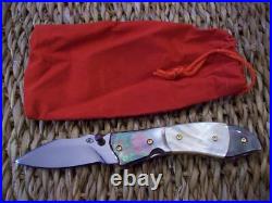 Custom Thailand Knife / Gold Mother Of Pearl / Black Pearl / New 2016