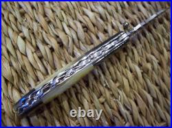 Custom Thailand Knife / Gold Mother Of Pearl / Black Pearl / New 2016