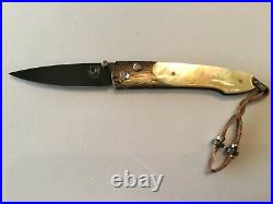 Custom William Henry Knives B10 Mayan Gold Ltd. Edition Flipper Folder Knife