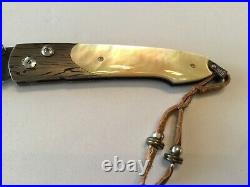 Custom William Henry Knives B10 Mayan Gold Ltd. Edition Flipper Folder Knife