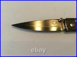 Custom William Henry Knives B10 Mayan Gold Ltd. Edition Flipper Folder Knife