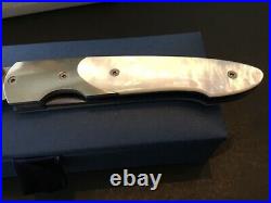 Custom William Henry Knives MOP Model T-10P Flipper Folder Folding Knife