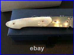 Custom William Henry Knives MOP Model T-10P Flipper Folder Folding Knife