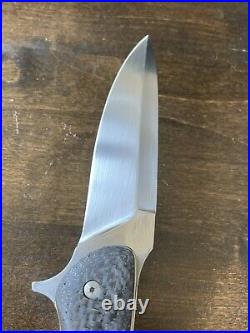 Custom flipper knife! Philip Booth! Carbon Fiber Brass