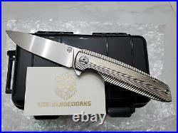 Custom made rare specter m390 steel blade titanium flipper tactical pocket knife