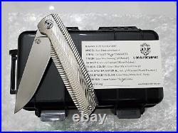 Custom made rare specter m390 steel blade titanium flipper tactical pocket knife