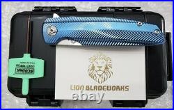 Custom specter m390 blades blue anodized titanium tactical folding pocket knife