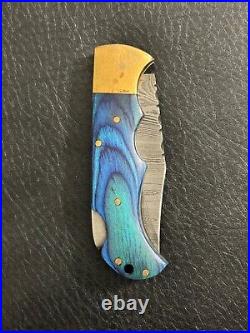 Custom timascus folding knife