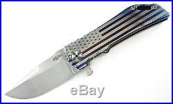 DDR Darrel Ralph Custom Dominator 35 Patriot American Flag 3.5 Folding Knife