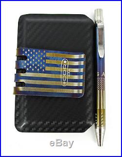 DDR Darrel Ralph Custom Flag Combat Wallet WithFlag Anodized Ti Tactical Pen