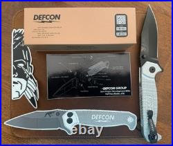 DEFCON x Half Face Blades Crow Folder Knife LImited Edition #142 of 300 New