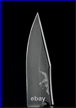 DEFCON x Half Face Blades Crow Folder Knife LImited Edition #142 of 300 New