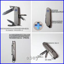 DIY TC4 Handle Patch Hollow Cross for Swiss 84mm Mender TC4 Back Clip
