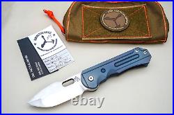 DSK Tactical Custom GF2, Satin CPM154, Blue Anodized Titanium Handles