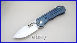 DSK Tactical Custom GF2, Satin CPM154, Blue Anodized Titanium Handles