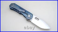 DSK Tactical Custom GF2, Satin CPM154, Blue Anodized Titanium Handles