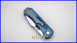 DSK Tactical Custom GF2, Satin CPM154, Blue Anodized Titanium Handles