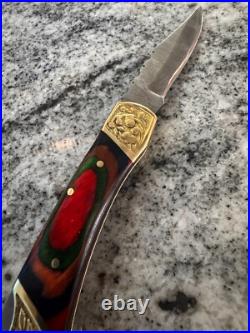 Damascus Handmade Knife Pakka Wood Handle? MADE IN USA? Shokunin