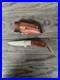 Damascus Steel Folding Pocket Knife Wood Handle with Leather Sheath