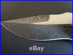 Damascus Valmara Custom Alliance Knife Handmade by Les George