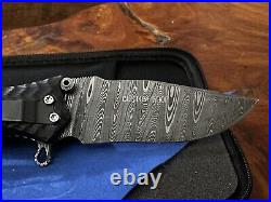 Darrel Ralph Gun Hammer Bowie Assisted Knife DLC Titanium (4 Damascus)