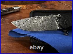 Darrel Ralph Gun Hammer Bowie Assisted Knife DLC Titanium (4 Damascus)