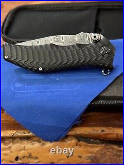 Darrel Ralph Gun Hammer Bowie Assisted Knife DLC Titanium (4 Damascus)