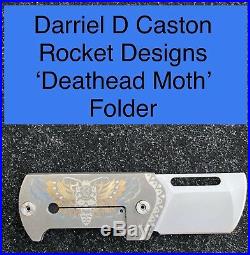 Darriel D Caston Rocket Designs Deathead Moth BMT Folder By SpaceX Flipper