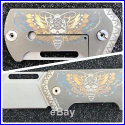 Darriel D Caston Rocket Designs Deathead Moth BMT Folder By SpaceX Flipper