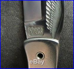 David Boye Carbide Crystal Custom Folding Knife withBDS & No Clip, USA