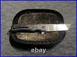 David Clark Blade Dress Tanto Grunt Carbon Fiber Flipper Custom Knife