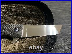 David Clark Blade Dress Tanto Grunt Carbon Fiber Flipper Custom Knife