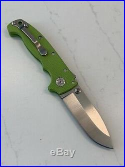 Demko Knives Custom Hand-Ground AD20 Toxic Green G10 Shark Lock